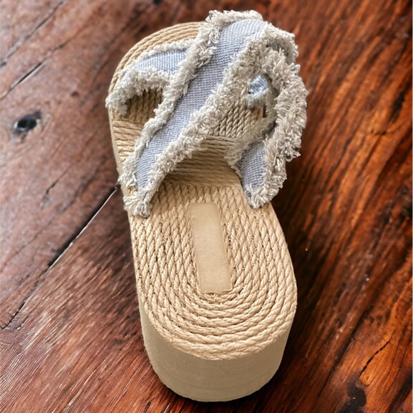 Wedge Sandals for Women Open Toe Espadrilles Platform/ Crisscross Design - Picture 10 of 10